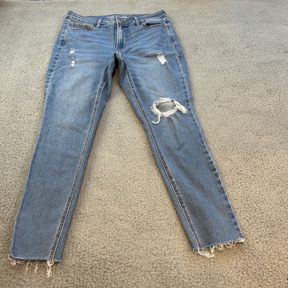 Old Navy Jeans Women 12 Blue Rockstar Super Skinny High Rise Secret Slim Pocket